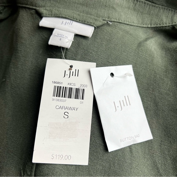 J.JILL Linen & Rayon Safari Jacket S - Picture 8 of 9